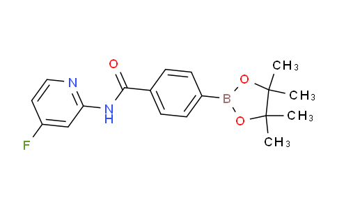 CAS No. 1419221-30-9, N-(4-Fluoropyridin-2-yl)-4-(4,4,5,5-tetramethyl-1,3,2-dioxaborolan-2-yl)benzamide