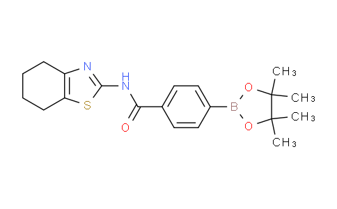 CAS No. 1419221-31-0, N-(4,5,6,7-Tetrahydrobenzo[d]thiazol-2-yl)-4-(4,4,5,5-tetramethyl-1,3,2-dioxaborolan-2-yl)benzamide