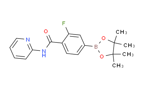 CAS No. 1419221-32-1, 2-Fluoro-N-(pyridin-2-yl)-4-(4,4,5,5-tetramethyl-1,3,2-dioxaborolan-2-yl)benzamide