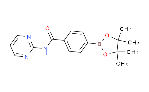 CAS No. 1419221-34-3, N-(Pyrimidin-2-yl)-4-(4,4,5,5-tetramethyl-1,3,2-dioxaborolan-2-yl)benzamide