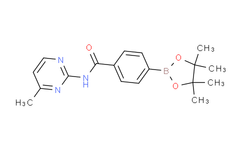 CAS No. 1419221-35-4, N-(4-Methylpyrimidin-2-yl)-4-(4,4,5,5-tetramethyl-1,3,2-dioxaborolan-2-yl)benzamide