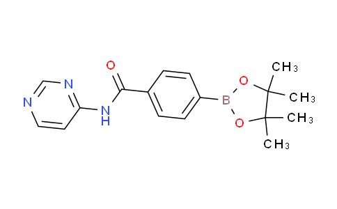 CAS No. 1419221-36-5, N-(Pyrimidin-4-yl)-4-(4,4,5,5-tetramethyl-1,3,2-dioxaborolan-2-yl)benzamide