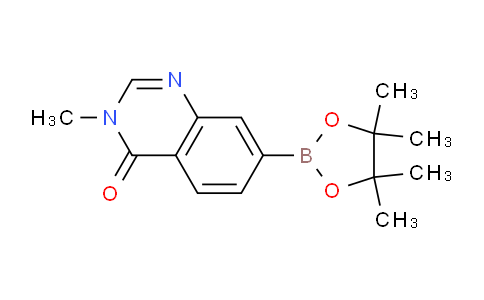 CAS No. 1421341-05-0, 3-Methyl-7-(4,4,5,5-tetramethyl-1,3,2-dioxaborolan-2-yl)quinazolin-4(3H)-one