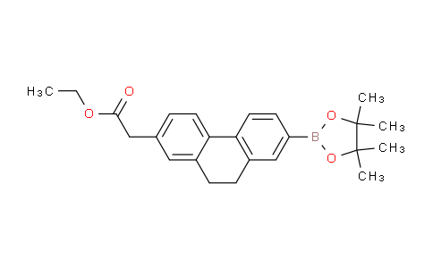 CAS No. 1423702-47-9, Ethyl 2-(7-(4,4,5,5-tetramethyl-1,3,2-dioxaborolan-2-yl)-9,10-dihydrophenanthren-2-yl)acetate