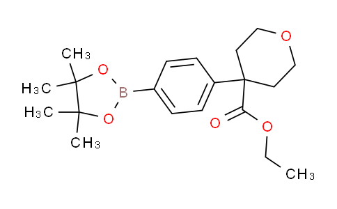 CAS No. 1423702-59-3, Ethyl 4-(4-(4,4,5,5-tetramethyl-1,3,2-dioxaborolan-2-yl)phenyl)tetrahydro-2H-pyran-4-carboxylate