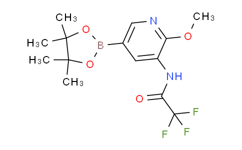 CAS No. 1425335-58-5, 2,2,2-Trifluoro-N-(2-methoxy-5-(4,4,5,5-tetramethyl-1,3,2-dioxaborolan-2-yl)pyridin-3-yl)acetamide