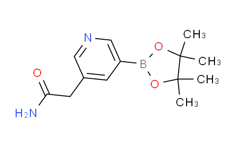 CAS No. 1426957-83-6, 2-(5-(4,4,5,5-Tetramethyl-1,3,2-dioxaborolan-2-yl)pyridin-3-yl)acetamide