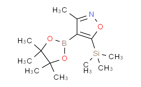 CAS No. 1429913-32-5, 3-Methyl-4-(4,4,5,5-tetramethyl-1,3,2-dioxaborolan-2-yl)-5-(trimethylsilyl)isoxazole
