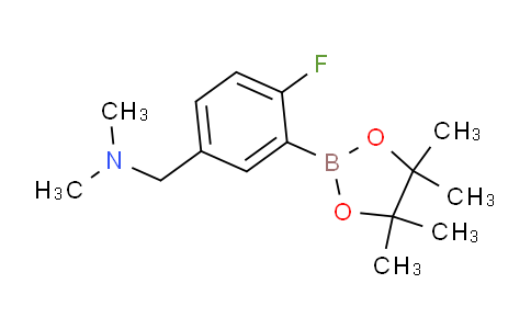 CAS No. 1431470-48-2, 1-(4-Fluoro-3-(4,4,5,5-tetramethyl-1,3,2-dioxaborolan-2-yl)phenyl)-N,N-dimethylmethanamine