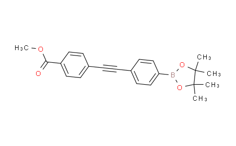 CAS No. 1448637-05-5, Methyl 4-((4-(4,4,5,5-tetramethyl-1,3,2-dioxaborolan-2-yl)phenyl)ethynyl)benzoate