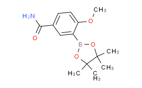 CAS No. 1448872-11-4, 4-Methoxy-3-(4,4,5,5-tetramethyl-1,3,2-dioxaborolan-2-yl)benzamide