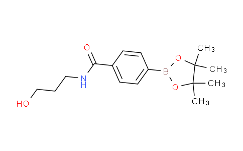 CAS No. 1449134-30-8, N-(3-Hydroxypropyl)-4-(4,4,5,5-tetramethyl-1,3,2-dioxaborolan-2-yl)benzamide