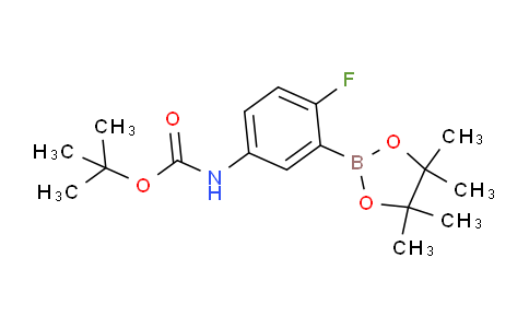 CAS No. 1449135-41-4, tert-Butyl (4-fluoro-3-(4,4,5,5-tetramethyl-1,3,2-dioxaborolan-2-yl)phenyl)carbamate