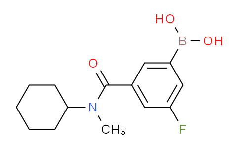 CAS No. 1449142-42-0, (3-(Cyclohexyl(methyl)carbamoyl)-5-fluorophenyl)boronic acid