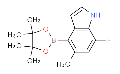 CAS No. 1449581-03-6, 7-Fluoro-5-methyl-4-(4,4,5,5-tetramethyl-1,3,2-dioxaborolan-2-yl)-1H-indole