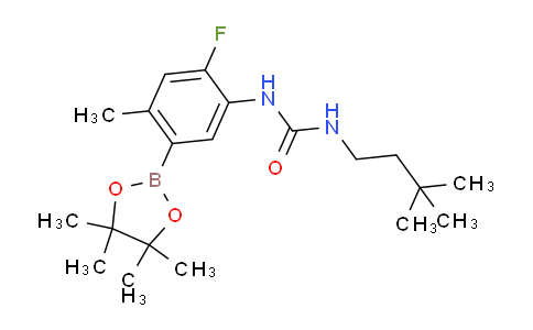 CAS No. 1454682-74-6, 1-(3,3-Dimethylbutyl)-3-(2-fluoro-4-methyl-5-(4,4,5,5-tetramethyl-1,3,2-dioxaborolan-2-yl)phenyl)urea