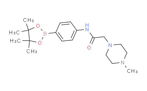 CAS No. 1480399-95-8, 2-(4-methylpiperazin-1-yl)-N-(4-(4,4,5,5-tetramethyl-1,3,2-dioxaborolan-2-yl)phenyl)acetamide
