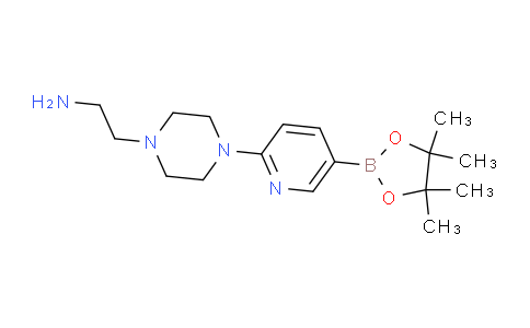 CAS No. 1489230-58-1, 2-{4-[5-(Tetramethyl-1,3,2-dioxaborolan-2-yl)-pyridin-2-yl]piperazin-1-yl}ethan-1-amine