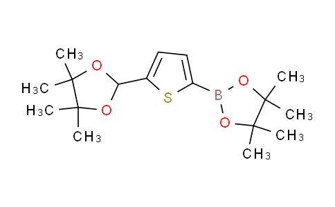 CAS No. 1492038-20-6, 4,4,5,5-Tetramethyl-2-[5-(4,4,5,5-tetramethyl-1,3-dioxolan-2-yl)thiophen-2-yl]-1,3,2-dioxaborolane