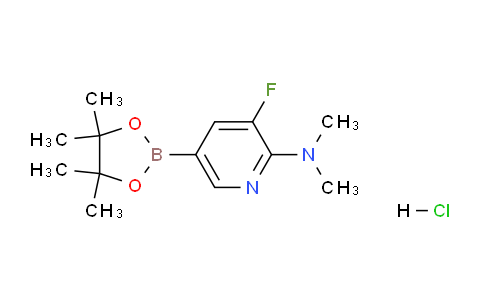 CAS No. 1548827-81-1, 3-Fluoro-N,N-dimethyl-5-(4,4,5,5-tetramethyl-1,3,2-dioxaborolan-2-yl)pyridin-2-amine hydrochloride