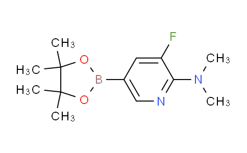 CAS No. 1550370-68-7, 3-Fluoro-N,N-dimethyl-5-(4,4,5,5-tetramethyl-1,3,2-dioxaborolan-2-yl)pyridin-2-amine