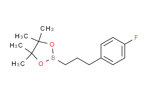 CAS No. 1570510-53-0, 2-(3-(4-Fluorophenyl)propyl)-4,4,5,5-tetramethyl-1,3,2-dioxaborolane