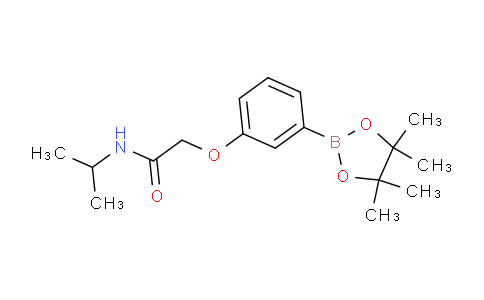 CAS No. 1595290-47-3, N-Isopropyl-2-(3-(4,4,5,5-tetramethyl-1,3,2-dioxaborolan-2-yl)phenoxy)acetamide