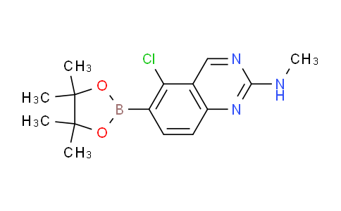 CAS No. 1644664-02-7, 5-Chloro-N-methyl-6-(4,4,5,5-tetramethyl-1,3,2-dioxaborolan-2-yl)quinazolin-2-amine