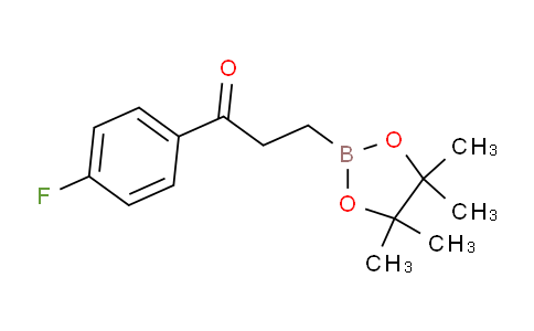 CAS No. 1648906-43-7, 1-(4-Fluorophenyl)-3-(4,4,5,5-tetramethyl-1,3,2-dioxaborolan-2-yl)propan-1-one