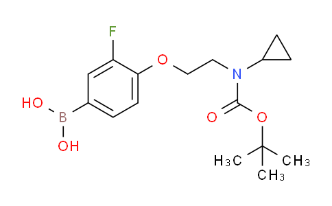 CAS No. 1704064-17-4, (4-(2-((tert-butoxycarbonyl)(cyclopropyl)amino)ethoxy)-3-fluorophenyl)boronic acid