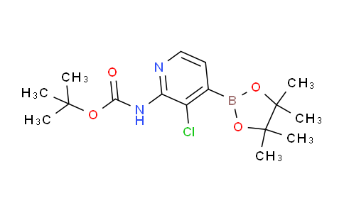 CAS No. 1704065-37-1, tert-butyl (3-chloro-4-(4,4,5,5-tetramethyl-1,3,2-dioxaborolan-2-yl)pyridin-2-yl)carbamate