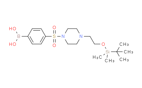 CAS No. 1704065-54-2, (4-((4-(2-((tert-butyldimethylsilyl)oxy)ethyl)piperazin-1-yl)sulfonyl)phenyl)boronic acid