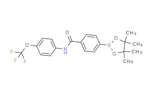 CAS No. 1704069-18-0, 4-(4,4,5,5-tetramethyl-1,3,2-dioxaborolan-2-yl)-N-(4-(trifluoromethoxy)phenyl)benzamide