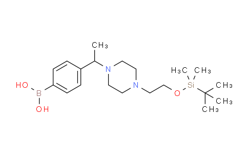 CAS No. 1704069-39-5, (4-(1-(4-(2-((tert-butyldimethylsilyl)oxy)ethyl)piperazin-1-yl)ethyl)phenyl)boronic acid