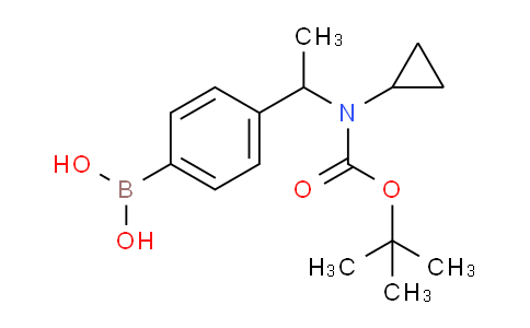 CAS No. 1704073-41-5, (4-(1-((tert-butoxycarbonyl)(cyclopropyl)amino)ethyl)phenyl)boronic acid