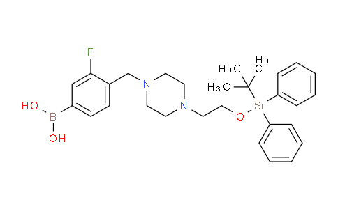 CAS No. 1704073-71-1, (4-((4-(2-((tert-Butyldiphenylsilyl)oxy)ethyl)piperazin-1-yl)methyl)-3-fluorophenyl)boronic acid