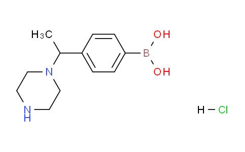 CAS No. 1704073-96-0, (4-(1-(piperazin-1-yl)ethyl)phenyl)boronic acid hydrochloride