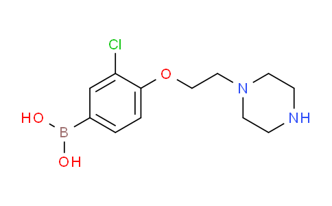 CAS No. 1704074-12-3, (3-chloro-4-(2-(piperazin-1-yl)ethoxy)phenyl)boronic acid