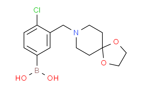 CAS No. 1704074-39-4, (3-(1,4-dioxa-8-azaspiro[4.5]decan-8-ylmethyl)-4-chlorophenyl)boronic acid