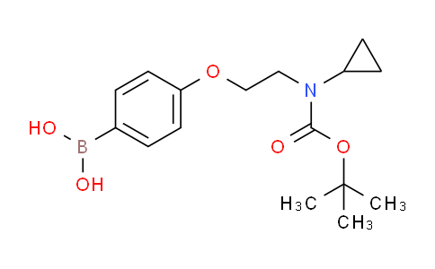 CAS No. 1704080-18-1, (4-(2-((tert-butoxycarbonyl)(cyclopropyl)amino)ethoxy)phenyl)boronic acid