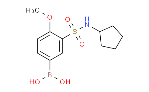 CAS No. 1704081-16-2, (3-(N-cyclopentylsulfamoyl)-4-methoxyphenyl)boronic acid