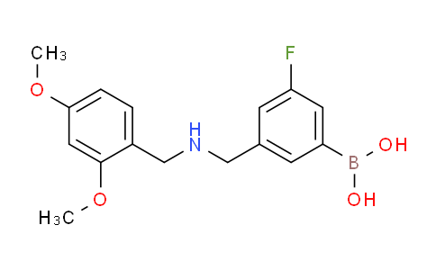 CAS No. 1704081-52-6, (3-(((2,4-dimethoxybenzyl)amino)methyl)-5-fluorophenyl)boronic acid