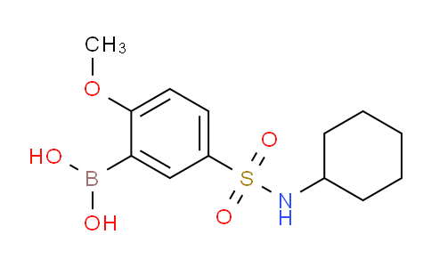 CAS No. 1704081-61-7, (5-(N-cyclohexylsulfamoyl)-2-methoxyphenyl)boronic acid