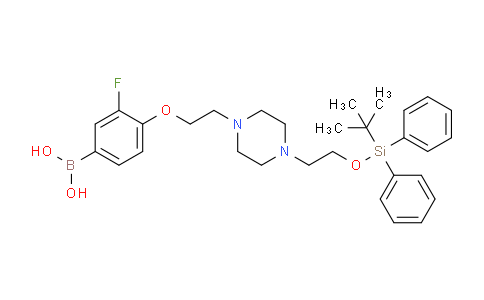CAS No. 1704081-82-2, (4-(2-(4-(2-((tert-Butyldiphenylsilyl)oxy)ethyl)piperazin-1-yl)ethoxy)-3-fluorophenyl)boronic acid