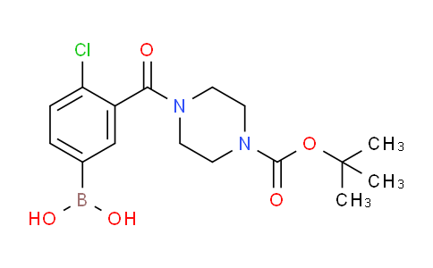CAS No. 1704082-12-1, (3-(4-(tert-butoxycarbonyl)piperazine-1-carbonyl)-4-chlorophenyl)boronic acid