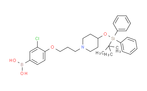 CAS No. 1704082-47-2, (4-(3-(4-((tert-Butyldiphenylsilyl)oxy)piperidin-1-yl)propoxy)-3-chlorophenyl)boronic acid