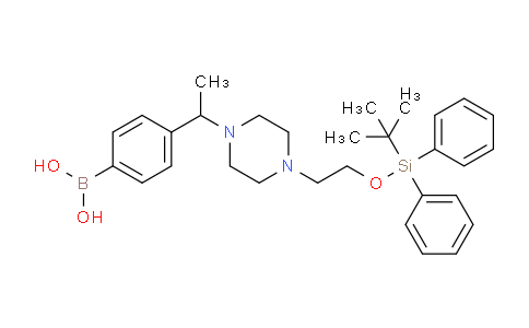 CAS No. 1704082-49-4, (4-(1-(4-(2-((tert-Butyldiphenylsilyl)oxy)ethyl)piperazin-1-yl)ethyl)phenyl)boronic acid