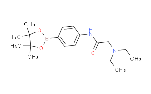 CAS No. 1704095-59-9, 2-(diethylamino)-N-(4-(4,4,5,5-tetramethyl-1,3,2-dioxaborolan-2-yl)phenyl)acetamide