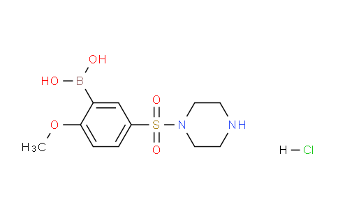 CAS No. 1704095-65-7, (2-methoxy-5-(piperazin-1-ylsulfonyl)phenyl)boronic acid hydrochloride