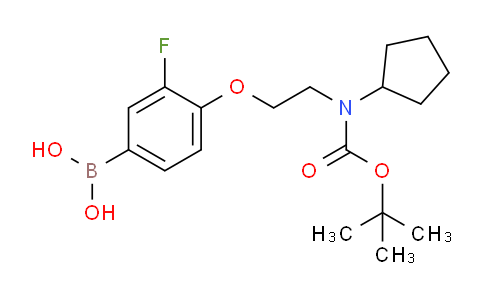 CAS No. 1704096-01-4, (4-(2-((tert-butoxycarbonyl)(cyclopentyl)amino)ethoxy)-3-fluorophenyl)boronic acid